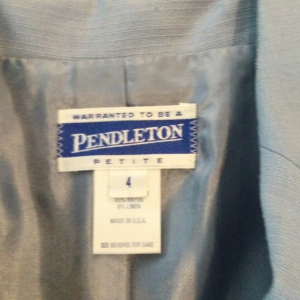 Pendleton Single Breasted Blazer Womens Size 4p 4… - image 2